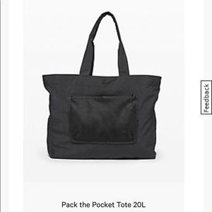 LULULEMON TOTE large 20L black like new